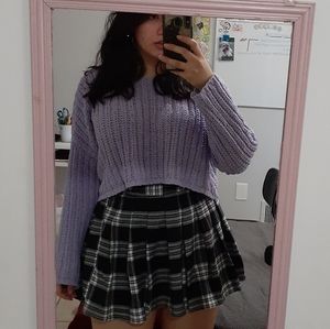 Forever 21 oversized lilac sweater crop top